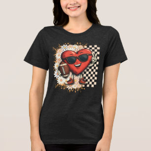Cooler Retro-Herzspieltag Tri-Blend Shirt