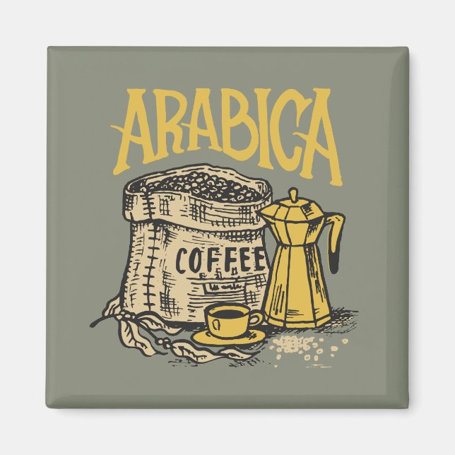 Cooler Retro-Kaffee für Koffeinliebhaber l Küche Magnet (Vorne)