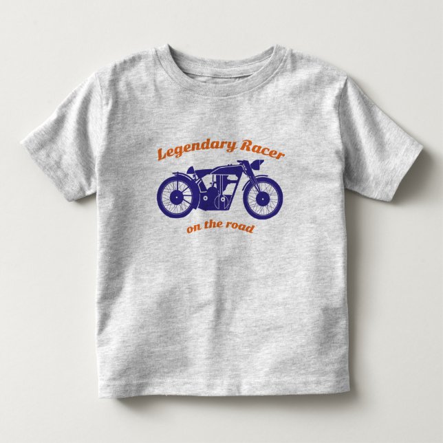 Cooler Retro Motorrad Hoodie Kleinkind T-shirt (Vorderseite)