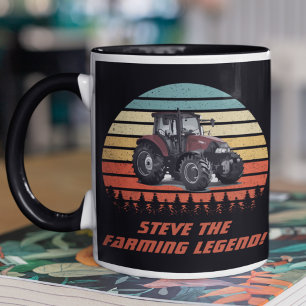 Cooler Retro-Personalisierter Landwirtschafts-Lege Tasse