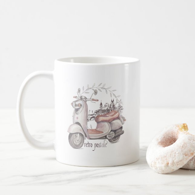Cooler Retro Roller Kaffeetasse (Mit Donut)