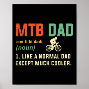 Cooler Retro-Stil Mountainbike-Fahrrad-Geschenke f Poster