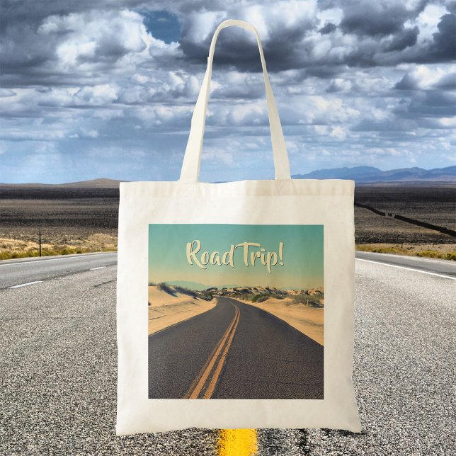 Cooler Retro-Tagesausflug Vintage Schnellstraße Tragetasche (Road trip tote bag)