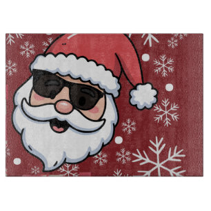 Cooler Retro-Weihnachtsmann-Auflaufform Schneidebrett