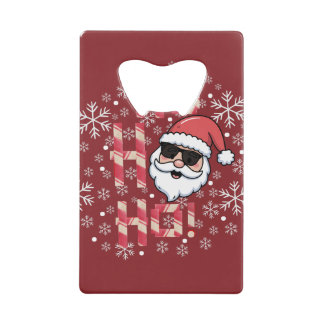 Cooler Retro-Weihnachtsmann Weihnachten Rotes Band Geldbeutel Flaschenöffner