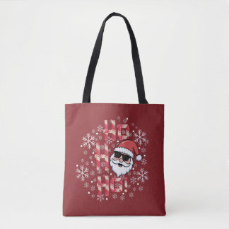 Cooler Retro-Weihnachtsmann Weihnachten rotes Band Tasche