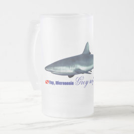 Cooler Riffhai Mattglas Bierglas