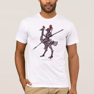 Cooler Ritter auf abstraktem grafischem T - Shirt