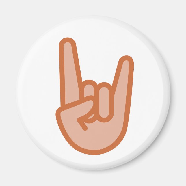 Cooler Rock auf Hand Emoji Magnet (Vorne)