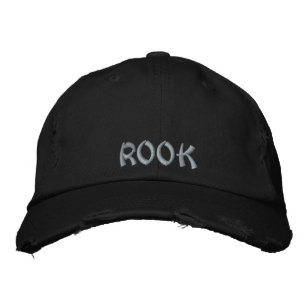 Cooler Rook-Wild-Vogel-Rustikal-Schwarz-Gold-Vinta Bestickte Baseballkappe