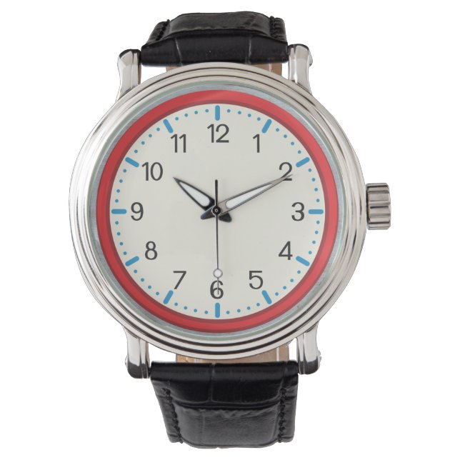 Cooler Roter Rahmen Frosty Armbanduhr (Vorderseite)