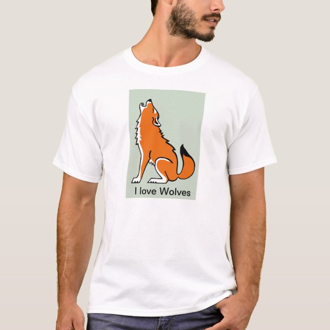 - Cooler Rotwolf - Erhaltung - gefährdete Mönche T-Shirt (Vorderseite)