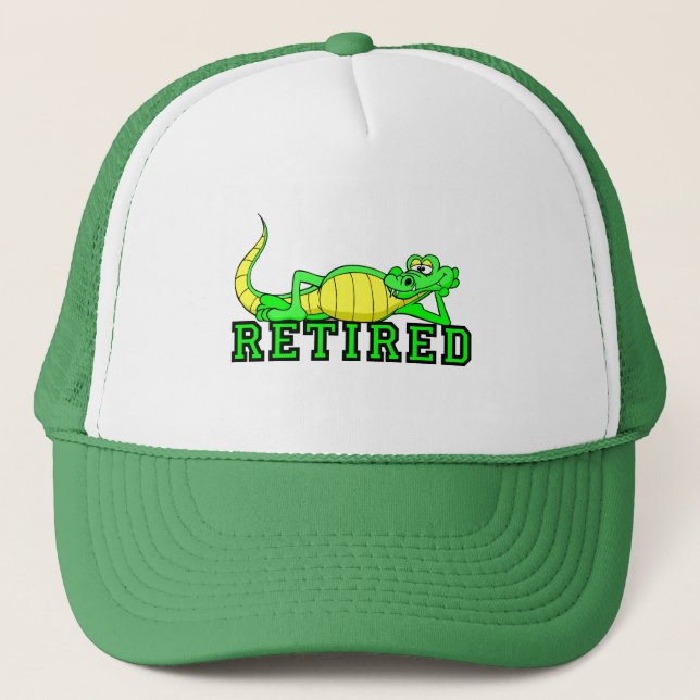 Cooler Ruhestandsalligator Truckerkappe (Vorderseite)