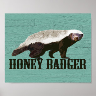 Cooler Rustikaler Honigdachs Poster