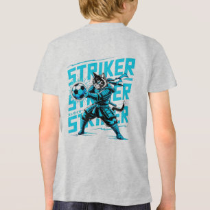 Cooler Samurai-Katze-Fußball-Stürmer - Geschenk f Tri-Blend Shirt