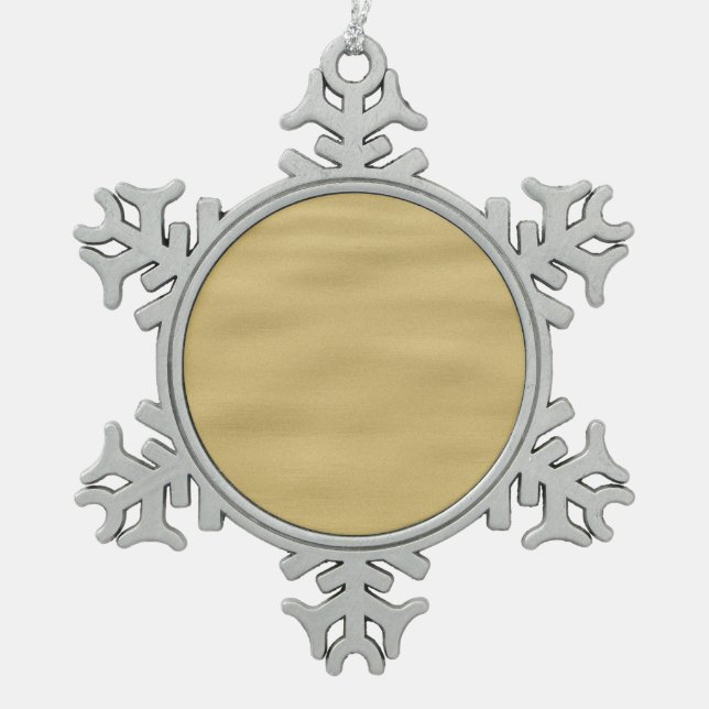Cooler Sandstrand Schneeflocken Zinn-Ornament (Vorderseite)
