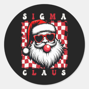 Cooler Santa Rizz Frohe Rizzmas Witze Sigma Weihna Runder Aufkleber