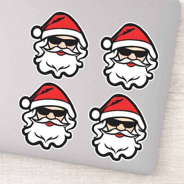 Cooler Santa Santa Santa Santa Aufkleber (Detail)
