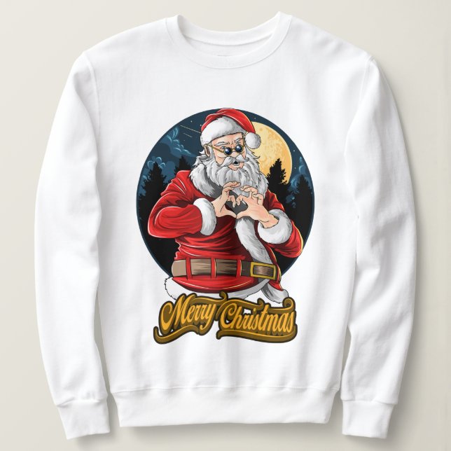 Cooler Santa Santa Santa Santa Sweatshirt (Design vorne)