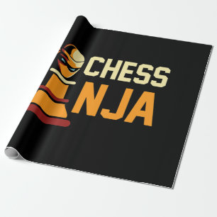 Cooler Schach-Ninja Geschenk für Schachliebhaber Geschenkpapier