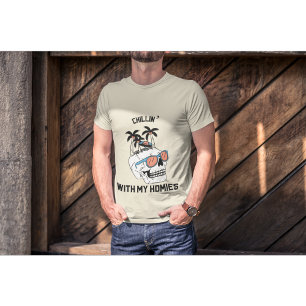 Cooler Schädel mit Sonnenbrille Funny Halloween T-Shirt
