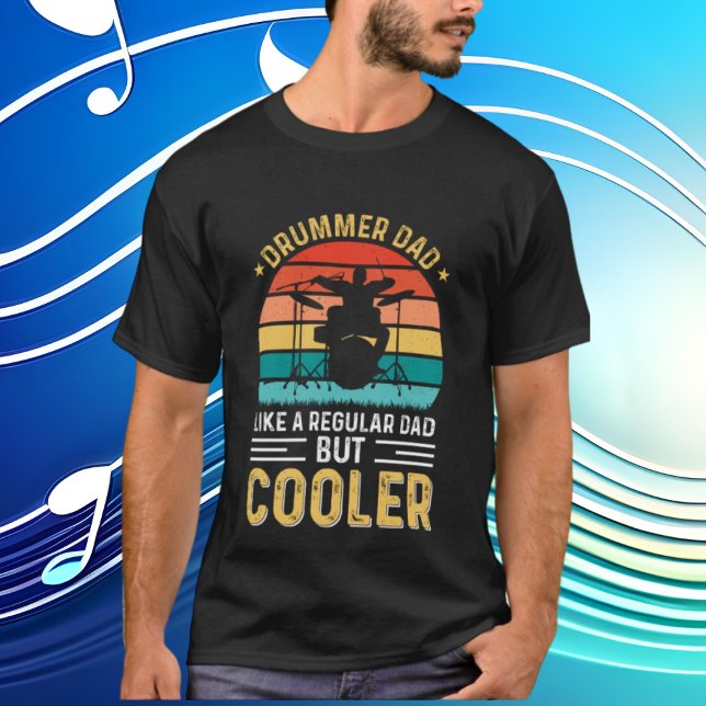 cooler Schlagzeuger Vater Wortart T-Shirt (Von Creator hochgeladen)