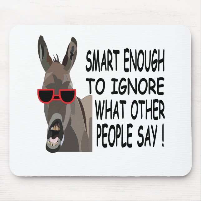 Cooler schlauer Esel Mousepad (Vorne)