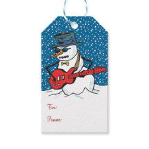 Cooler Schneemann Gitarre spielen