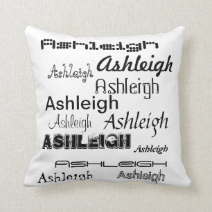 Cooler Schriftart Ihr Name personalisiert Kissen