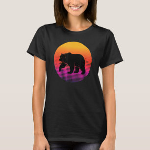 Cooler Schwarzer Bär Silhouette Tier bei Su T-Shirt