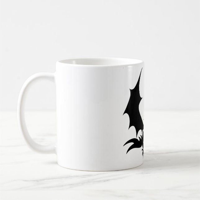 Cooler Schwarzer Drache  Kaffeetasse (Links)