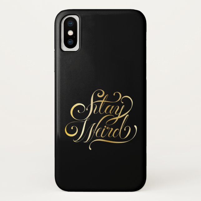 cooler schwarzer Goldschläger bleibe Case-Mate iPhone Hülle (Rückseite)