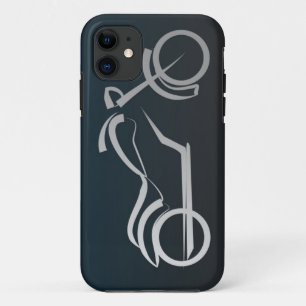 Cooler schwarzer silberner Motorradrahmen Case-Mate iPhone Hülle