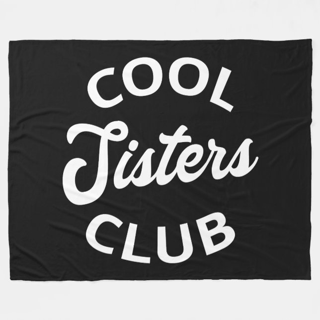 Cooler Schwesterklub I Fleecedecke (Vorderseite (Horizontal))