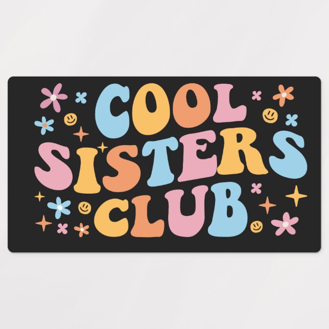 Cooler Schwesterklub III Etiketten (Design 1)