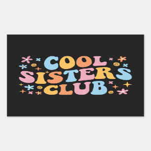 Cooler Schwesterklub III Rechteckiger Aufkleber
