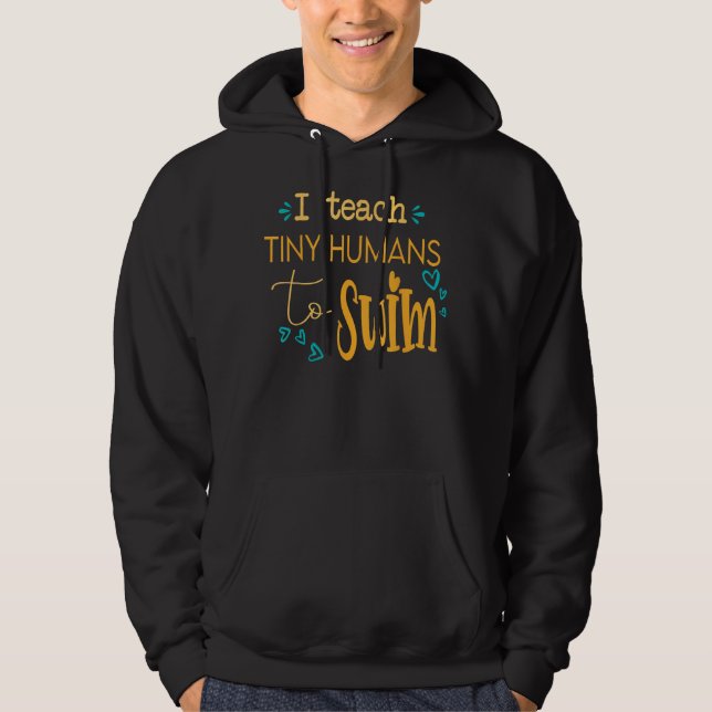 cooler Schwimmtrainer Ich lehre winzige Menschen s Hoodie (Vorderseite)