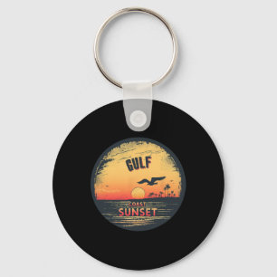 Cooler Seevögel mit Gulcoast-Kostüm für Sonnenunte Schlüsselanhänger