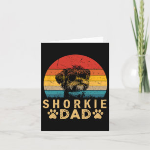Cooler Shorkie Vater Hund liebt Paw Print Vathers Karte