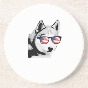 Cooler sibirischer Husky-Hund Getränkeuntersetzer