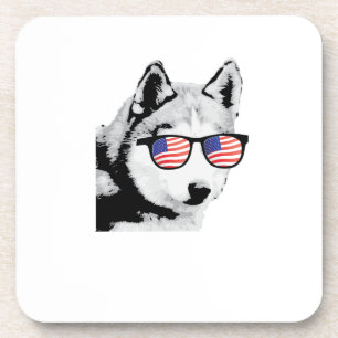 Cooler sibirischer Husky-Hund Getränkeuntersetzer