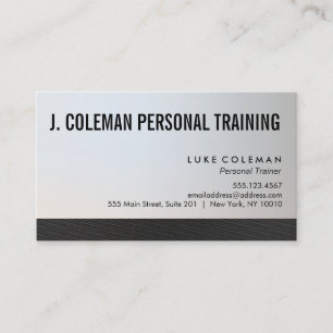 Cooler Silver Black Personal Fitness Trainer Visitenkarte