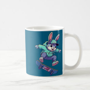 Cooler Skateboard-Hase, lustiger Kaninchen-Skater, Kaffeetasse