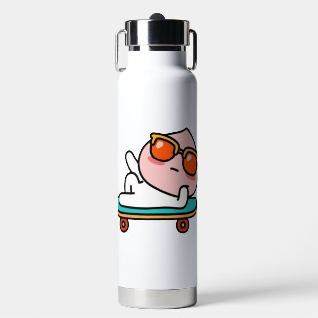 Cooler Skateboard-Moment Trinkflasche (Vorderseite)