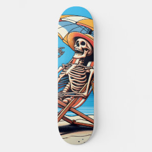 Cooler Skelett-Sommer Skateboard