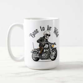 Cooler Skelettknochen für Wildfahrten mit einem Mo Kaffeetasse