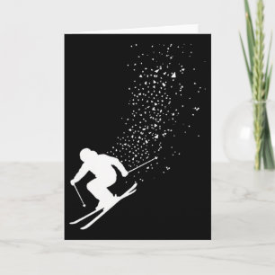 Cooler Skifahrer Wintersport Fan Bergskifahren Lie Karte