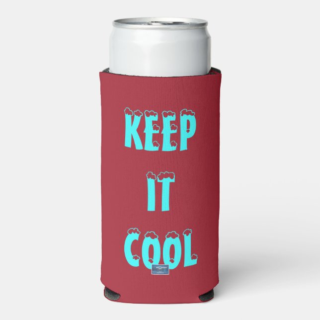 Cooler - Slim (Burg-BEHALTEN IT COOL)RFPMDesign ©️ Selters Dosenkühler (Seltzer Vorderseite)