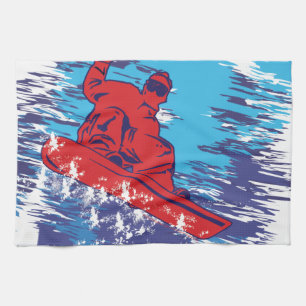 Cooler Snowboarder Handtuch