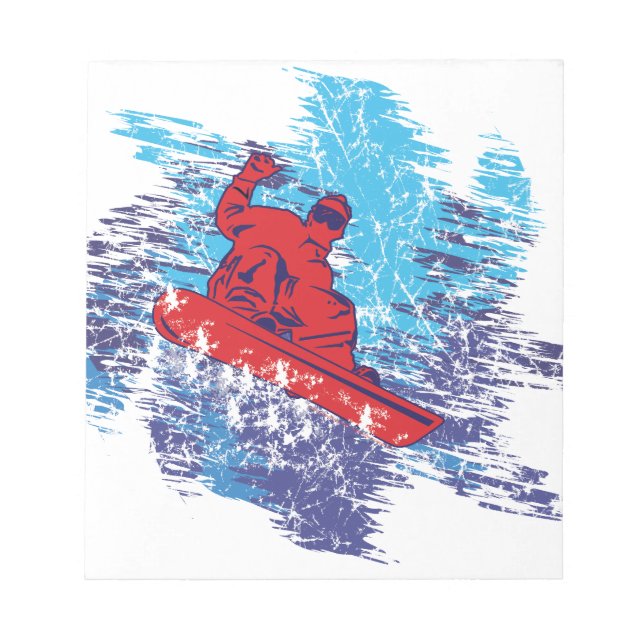Cooler Snowboarder Notizblock (Vorderseite)